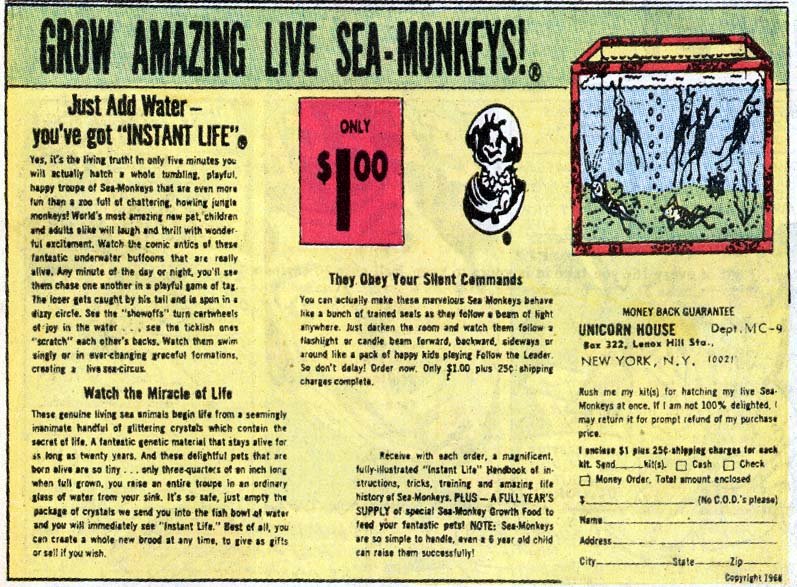 The Sea-Monkey marketing masterpiece